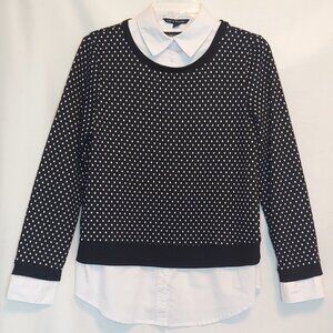 ZAC & RACHEL Long Sleeve Black Polka Dot Sweater